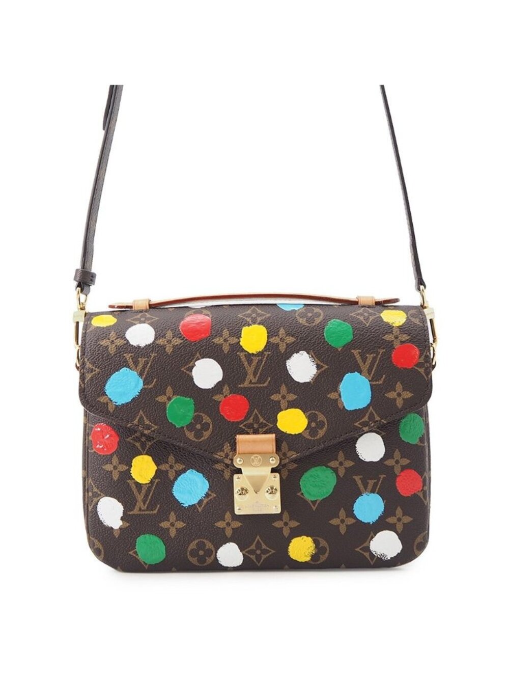 Louis Vuitton Handbag Monogram Painted Dot LV YK Pochette Metis MM 2-Way Yayoi